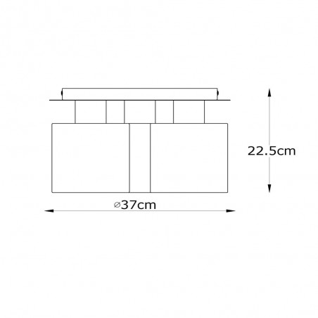 Ceiling Flush Light Fudral (3 lights)
