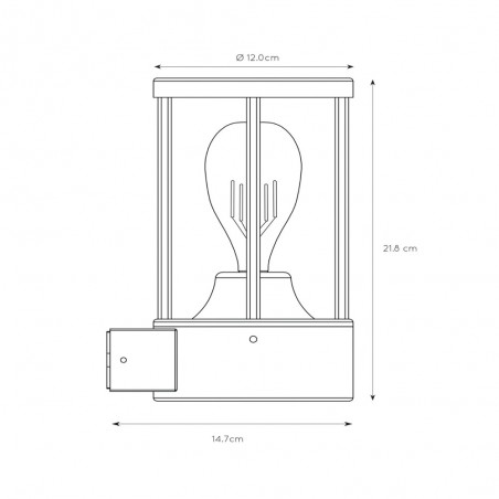 Outdoor wall lamp with twilight sensor Lori