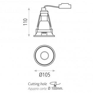 Apex Einbaudownlight (8W)