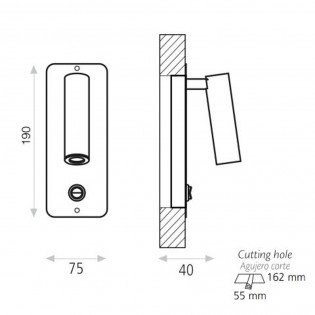 Recessed wall lamp Aron