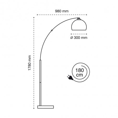 Arc floor lamp Noova III