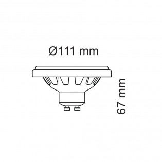QR111 Grau LED-Glühbirne (15W)