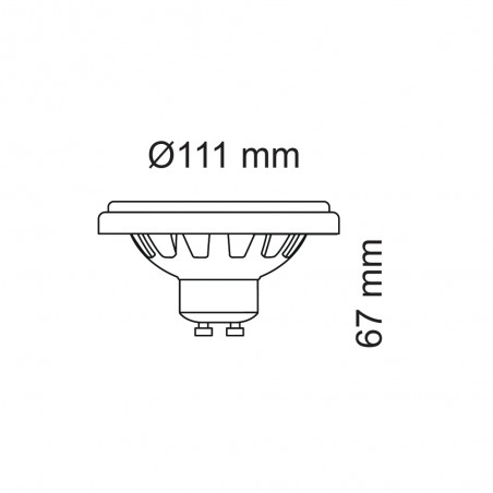 QR111 Grau LED-Glühbirne (15W)