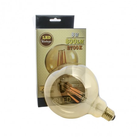 LED-Glühbirne E27 G125 Karamell (8W)