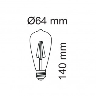 LED Bulb E27 ST64 Caramel (8W)