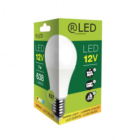 LED Bulb E27 A60 12V (7W - 4000ºK)