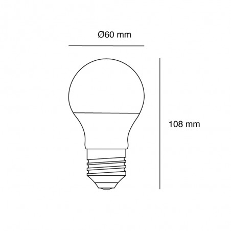 LED-Glühbirne E27 A60 12V (7W - 4000ºK)