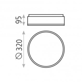 Flush Light Led Dins (24W)