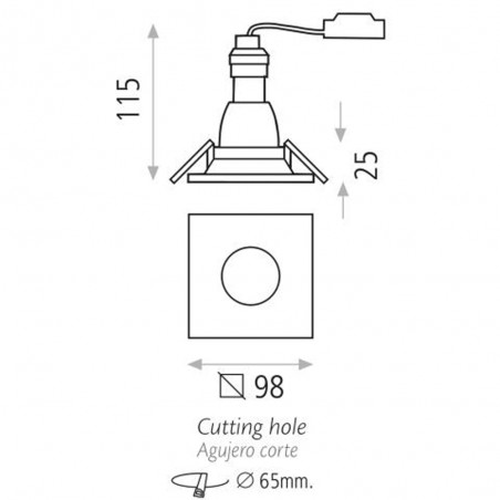 Recessed spotlight Doro