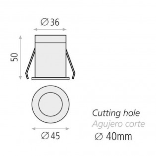 Einbaustrahler Led Dot Mini (3W)