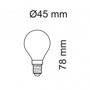 LED-Glühbirne E14 G45 Milky (6W)