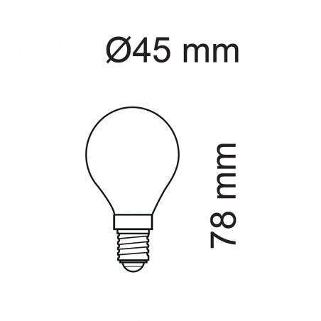LED-Glühbirne E14 G45 Milky (6W)