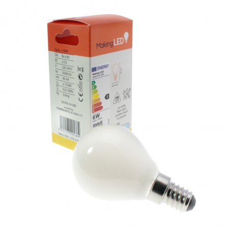 LED-Glühbirne E14 G45 Milky (6W)