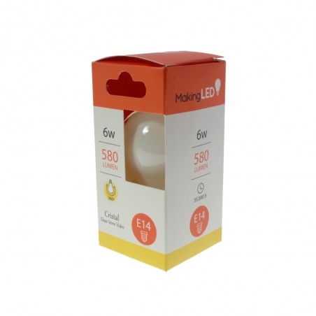 LED-Glühbirne E14 G45 Milky (6W)
