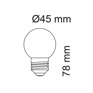 E27 G45 Milky LED-Glühbirne E27 G45 (6W)