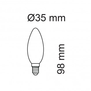 LED-Glühbirne E14 C35 Milky (6W)