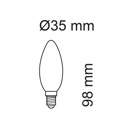 LED Light Bulb E14 C35 Milky (6W)