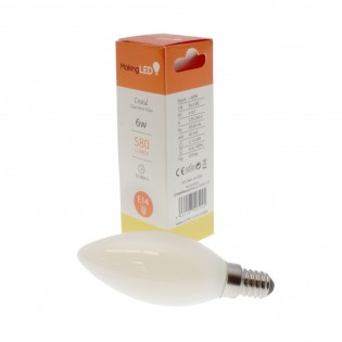 LED-Glühbirne E14 C35 Milky (6W)