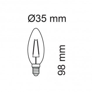 LED-Glühbirne E14 C35 Dimmbar (6W)