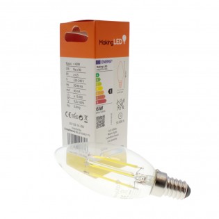 LED-Glühbirne E14 C35 Dimmbar (6W)