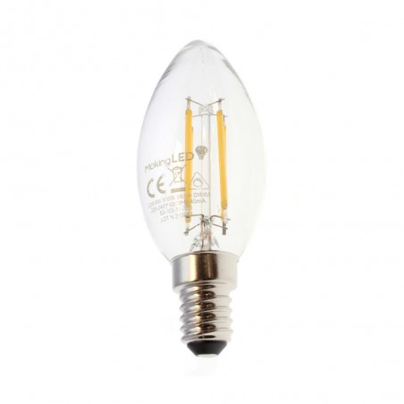 LED-Glühbirne E14 C35 Dimmbar (6W)