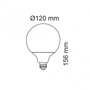 LED-Glühbirne E27 G120 (18W)