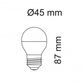 LED-Glühbirne E27 G45 (8W)