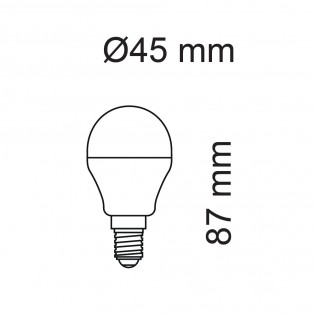 LED-Glühbirne E14 G45 (8W)