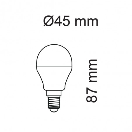 LED-Glühbirne E14 G45 (8W)
