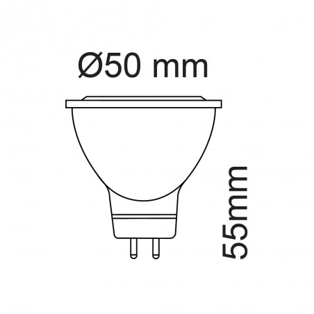 Pack 2 x LED Bulb GU5.3 MR16 12V (5W)