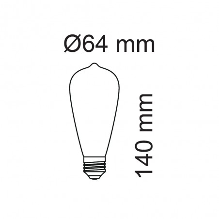 E27 ST64 Milky Dimmbare LED-Glühbirne ST64 (6W)