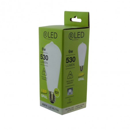 E27 ST64 Milky Dimmbare LED-Glühbirne ST64 (6W)