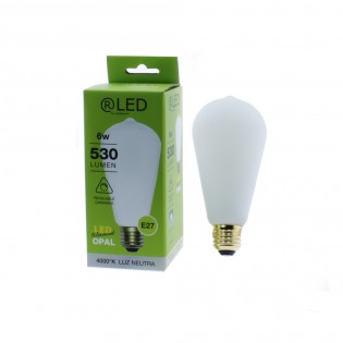 E27 ST64 Milky Dimmbare LED-Glühbirne ST64 (6W)