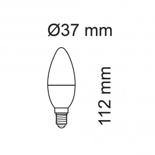 LED-Glühbirne E14 C37 (8W)