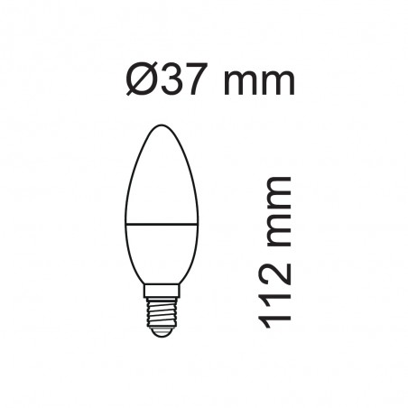LED-Glühbirne E14 C37 (8W)