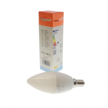 LED Light Bulb E14 C37 (8W)