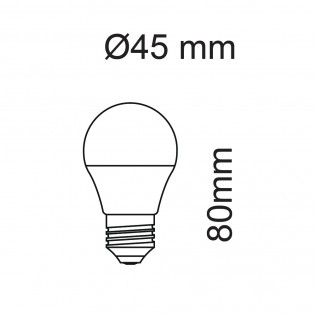 LED-Glühbirne E27 G45 (6W)