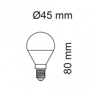 LED-Glühbirne E14 G45 (6W)