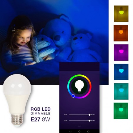 LED-Glühbirne E27 A60 Smart (8W)