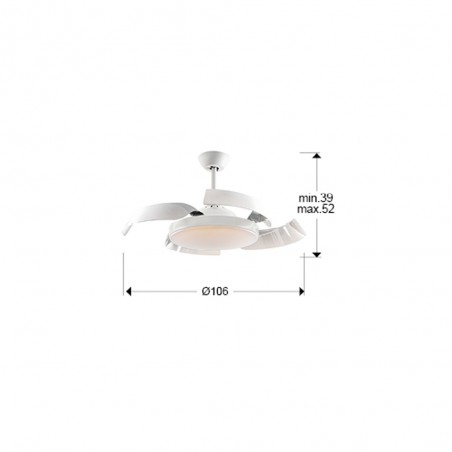 LED fan with foldable blades Enzo CCT (36W)