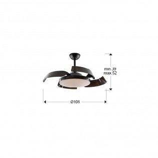 LED fan with foldable blades Enzo CCT (36W)