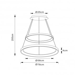 Vidal LED-Pendelleuchte (92W)