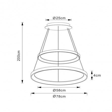 LED Pendant Lamp Vidal (92W)