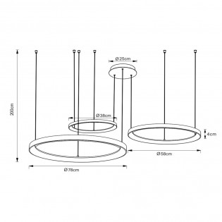 LED Pendant Lamp Vidal (120W)