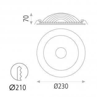 Recessed ceiling downlight Led Iro (24W)