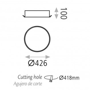 Deckeneinbauleuchte Led Isia (40W)