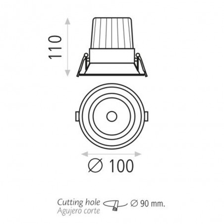 Recessed spotlight Led Kidal (13W)