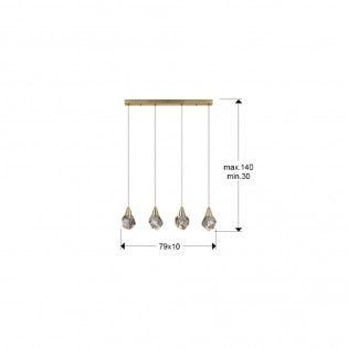 LED Ceiling Track Lamp Aquaria (4x4W)