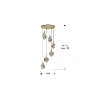 Cluster LED Pendant Lamp Aquaria (6x4W)
