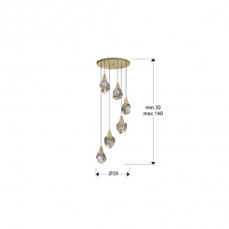 Aquaria LED-Pendelleuchte (6x4W)